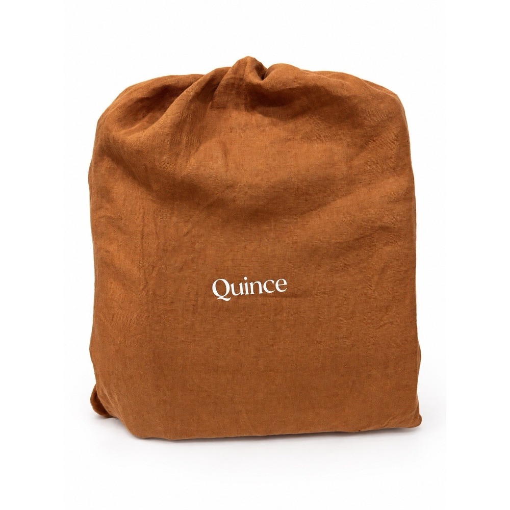 Quince European Linen Duvet Cover Set King/Cal King Terracotta